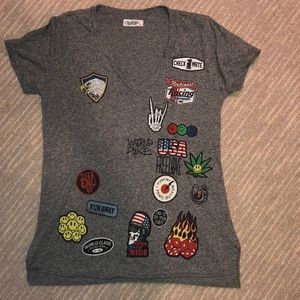 Lauren Moshi Alana Rock grey tee shirt